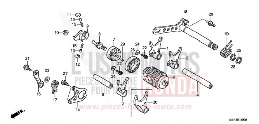 TAMBOUR DE SEL.DE VITESSE CRF450RB de 2011